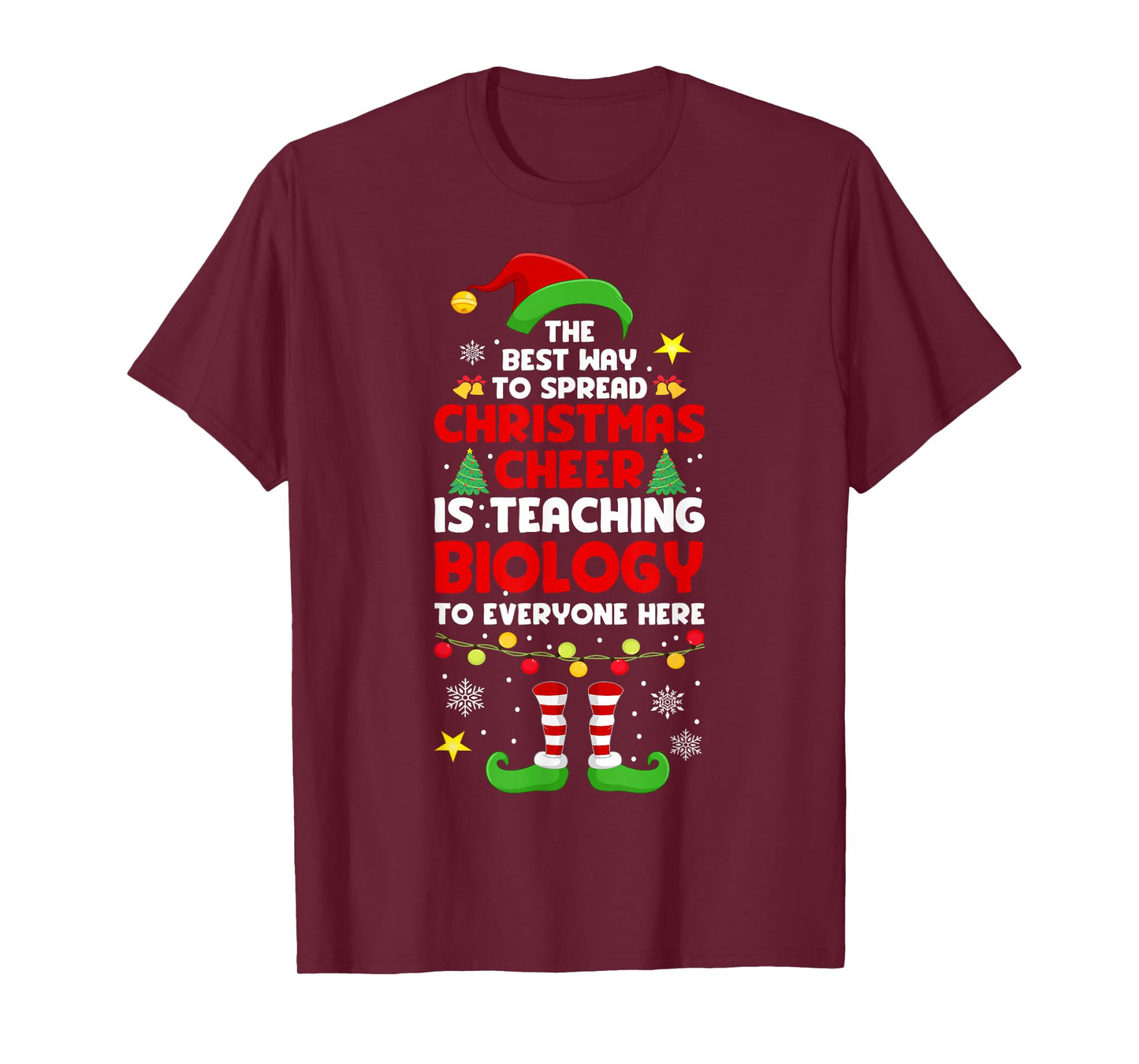 Christmas Biology Teacher Funny Xmas Christmas Cheer T-Shirt