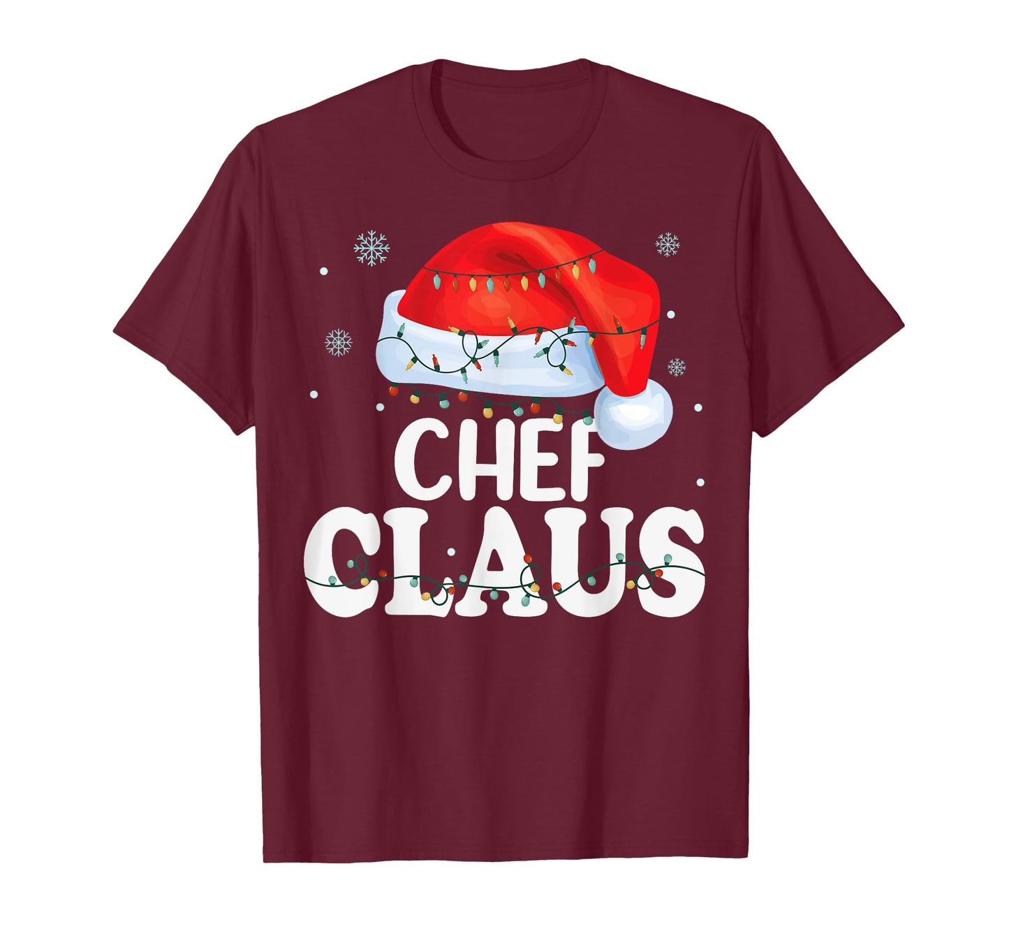 Chef Santa Claus Christmas Funny Matching Costume T-Shirt