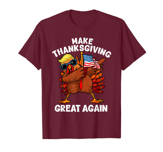 Funny Trump Turkey Make Thanksgiving Great Again Trump 2024 T-Shirt