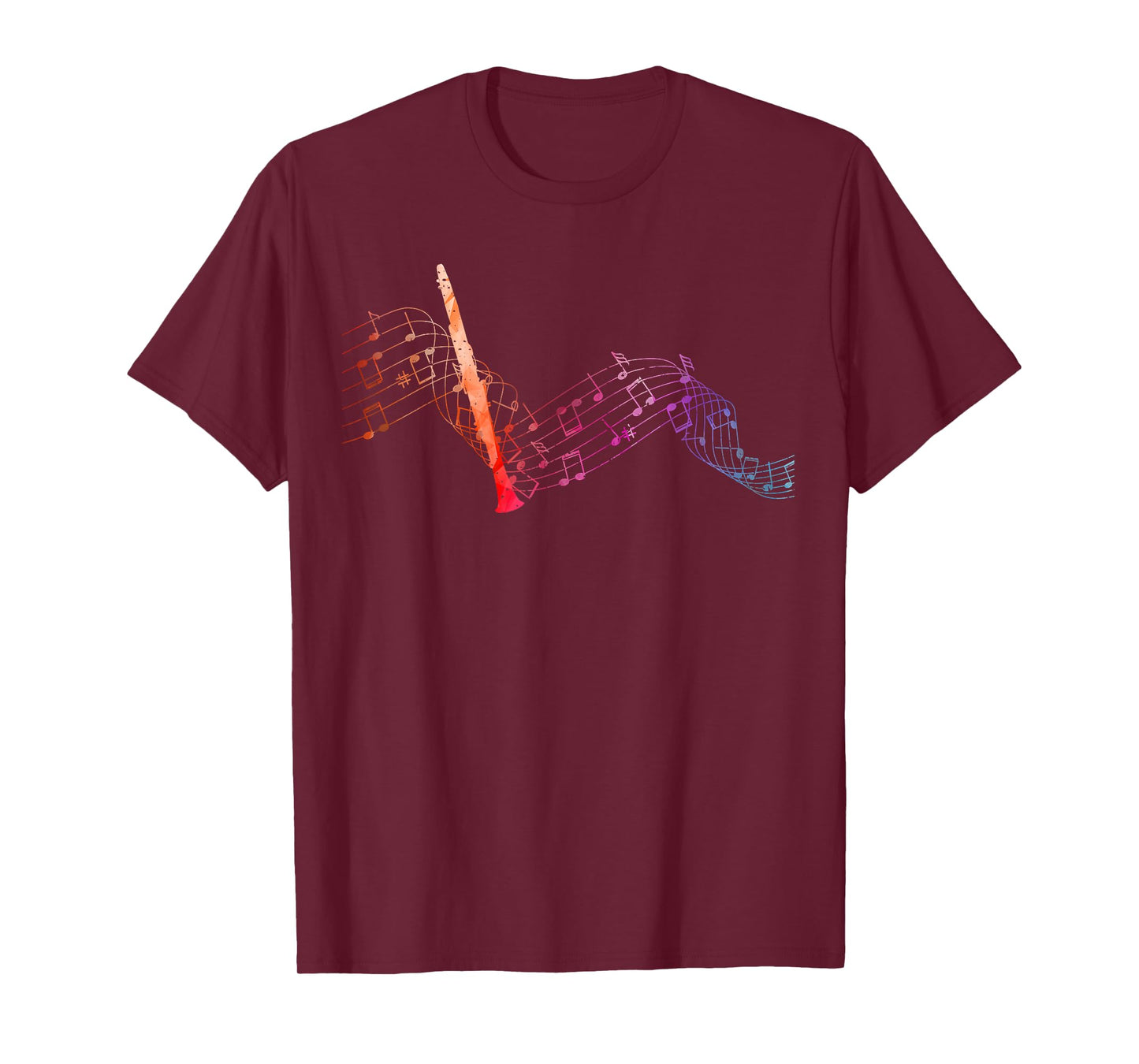 Colourful Clarinet Sheet Music with Clarinet T-Shirt