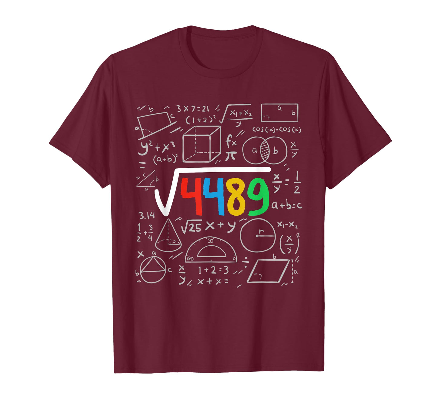67 Meme Square Root 4489 Slang Six Seven Funny Math Teacher T-Shirt
