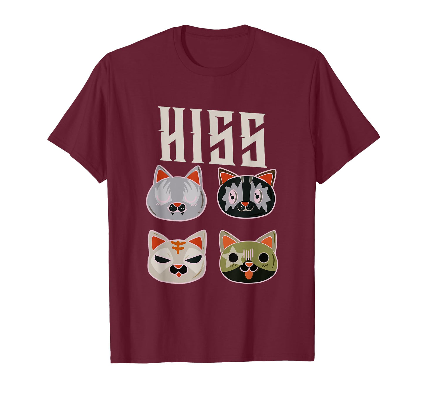 Kiss Cat Citty Death Metal Rock Music T-Shirt for Men Women