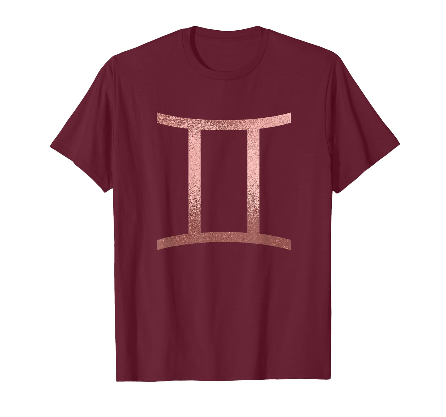 Rose Gold Gemini Twins Symbol Zodiac Star Sign T-Shirt T-Shirt