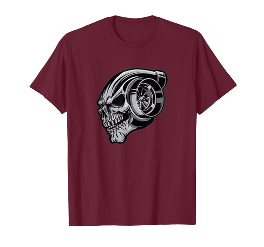 Chrome Turbocharger Skull Shirt T-Shirt
