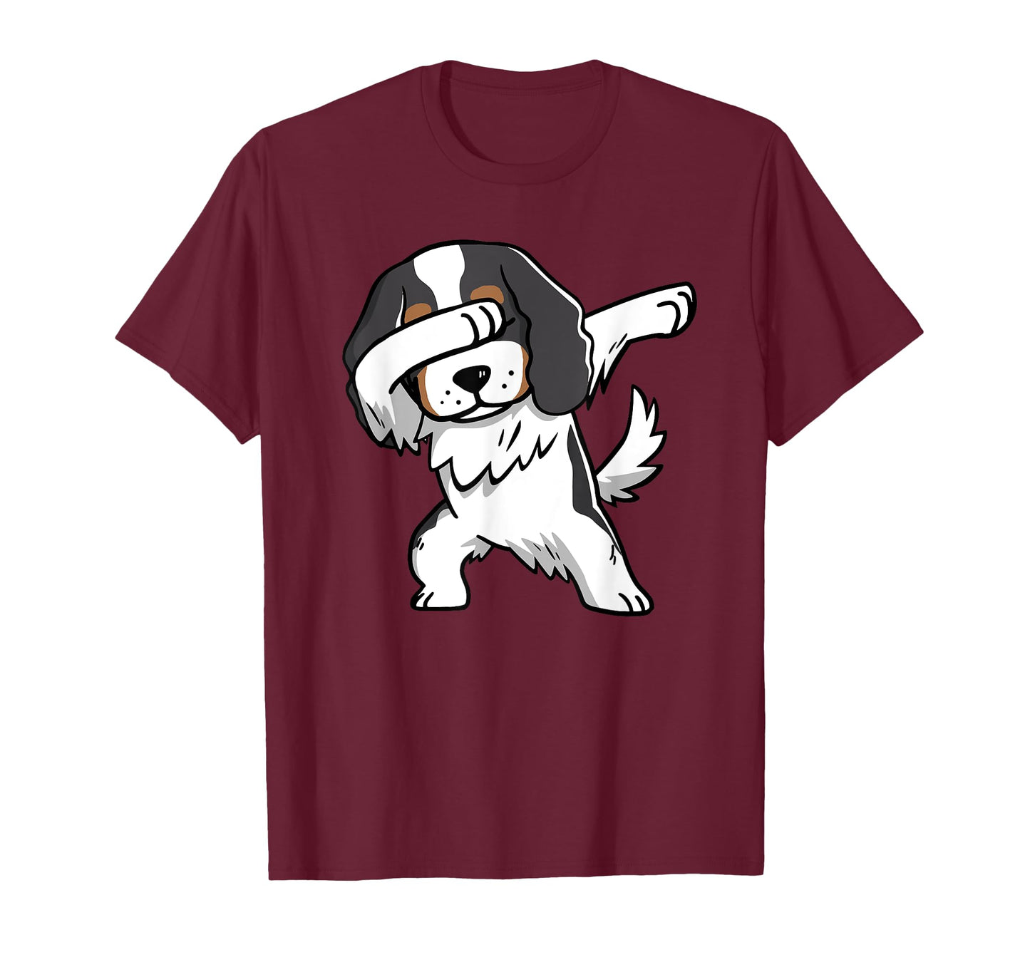 Tricolor Cavalier King Charles Spaniel Dog Dabbing T-Shirt T-Shirt