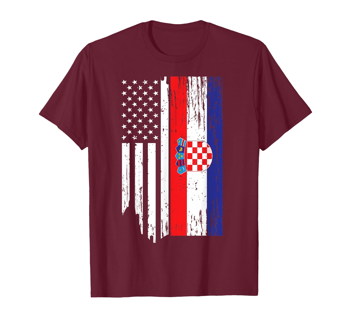 Croatian American Flag Tshirt Gift Idea For Proud Croatians
