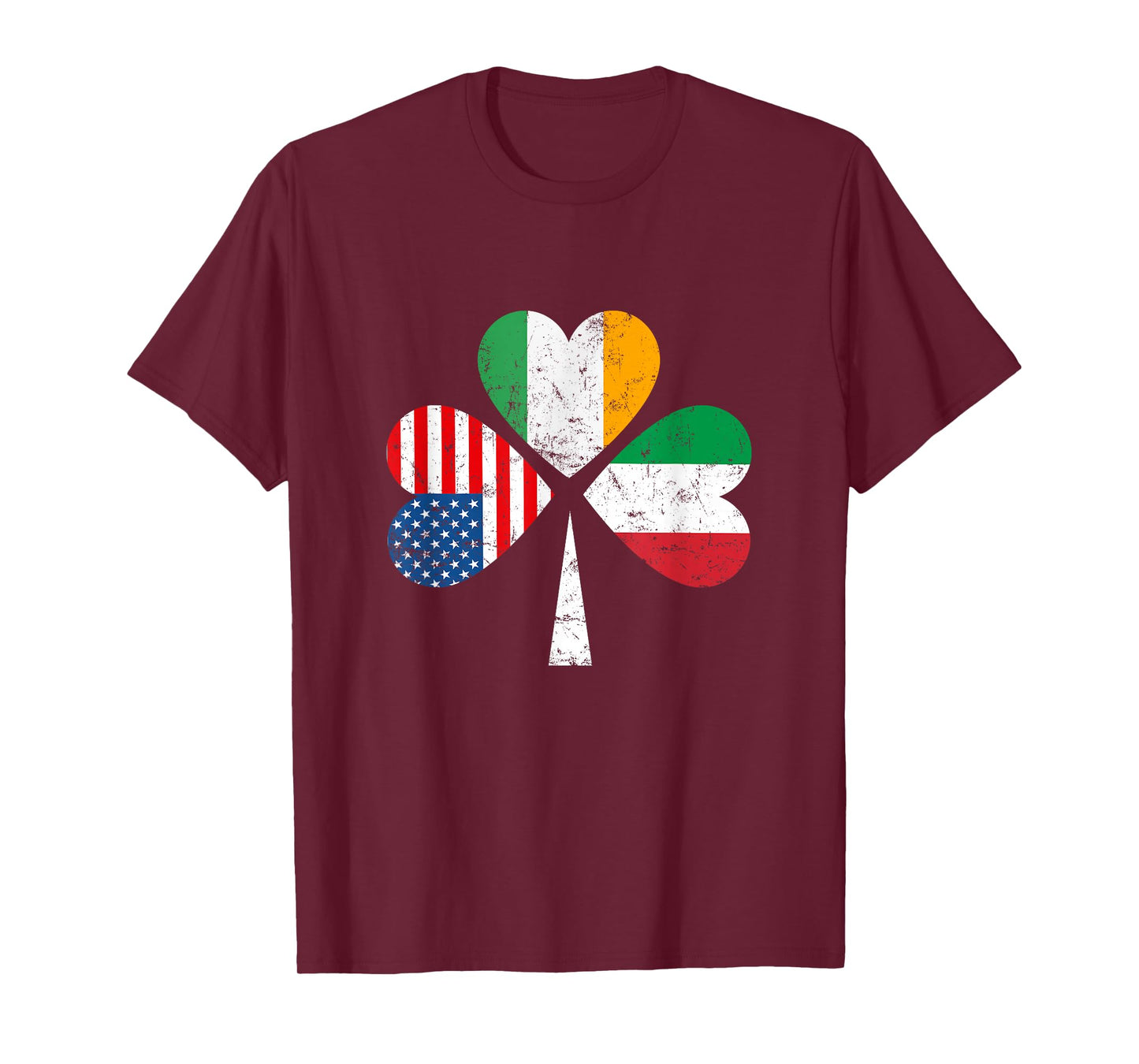Irish Italian American Flag Ireland Italy USA Patrick's Day T-Shirt