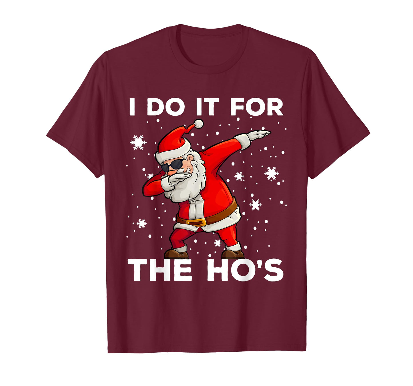 I Do It For The Hos Dabbing Santa Claus Christmas Kids Boys T-Shirt