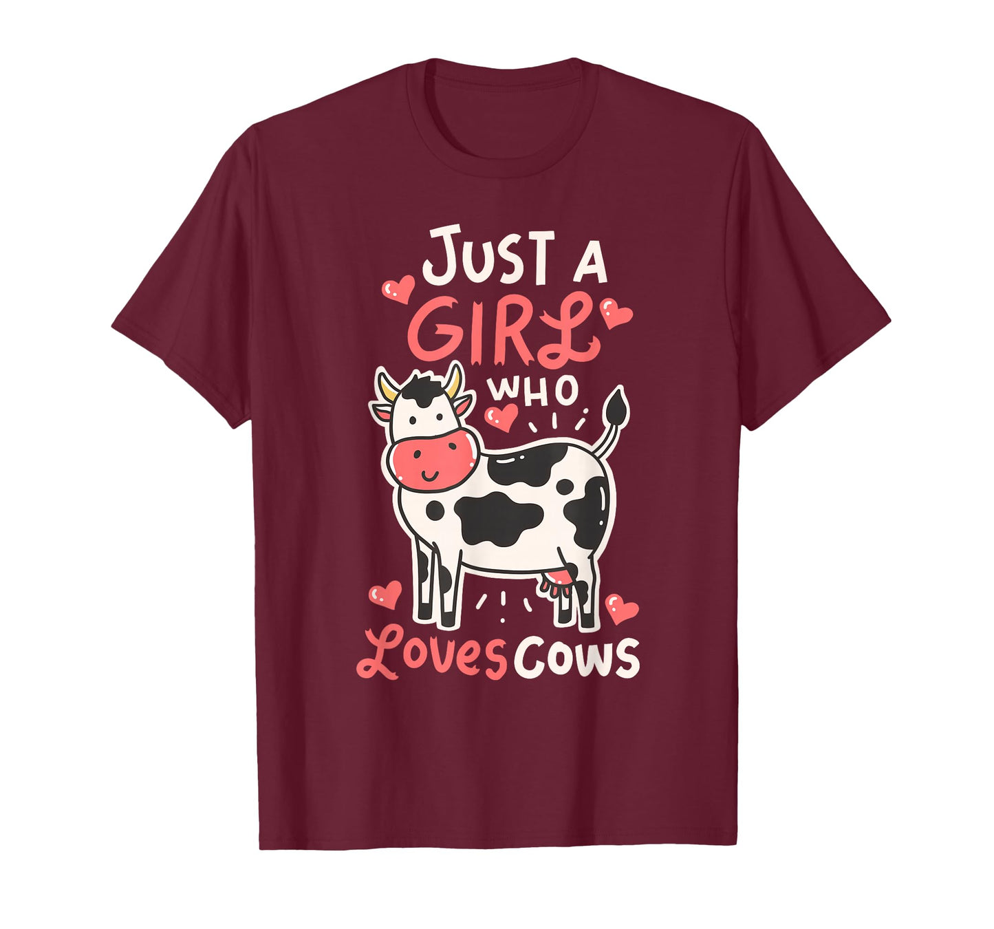 Cow Just A Girl Who Loves Cows Farmer Butcher Milk T-Shirt