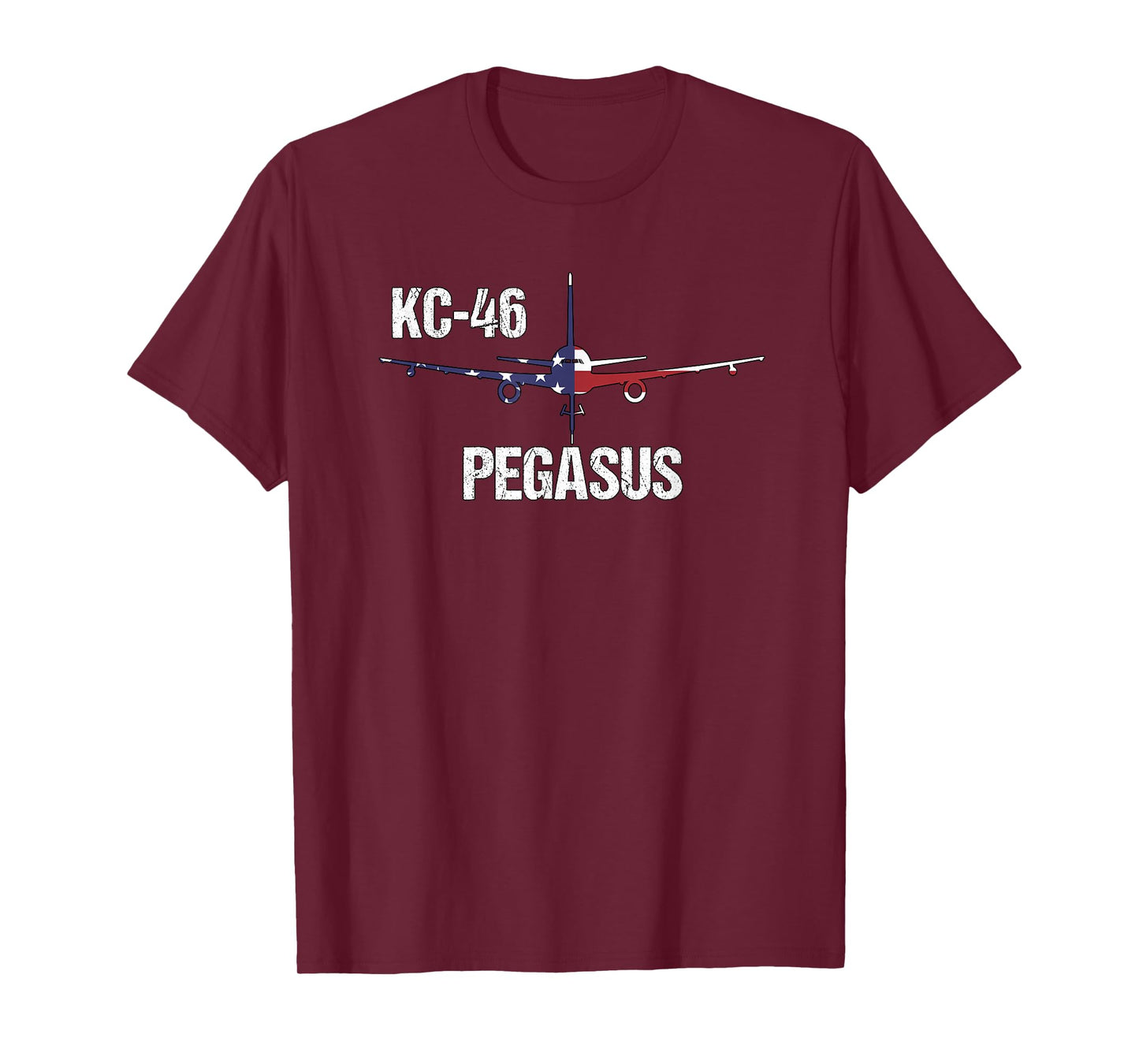 KC46 Pegasus Air Force Pilot- American Flag Funny Aviation Women Kids Men T-Shirt