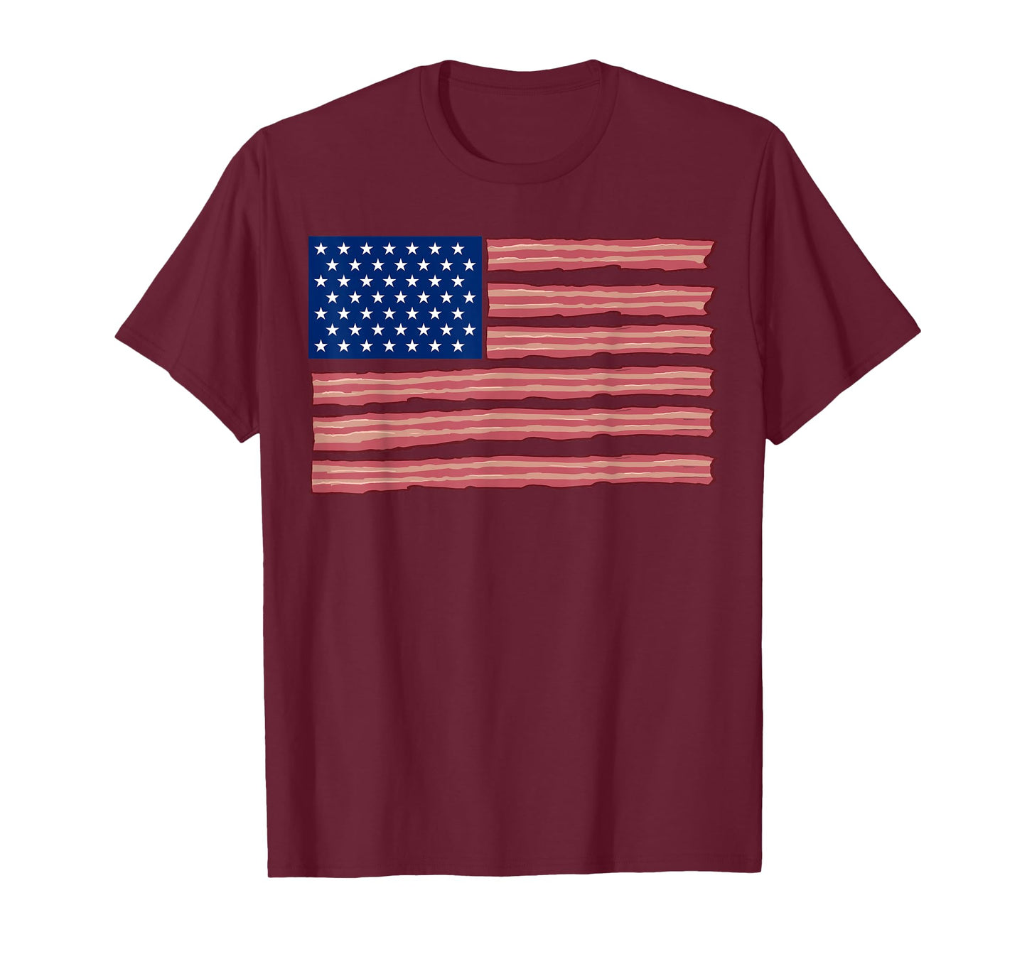 USA flag made out of bacon Women Kids Men T-Shirt