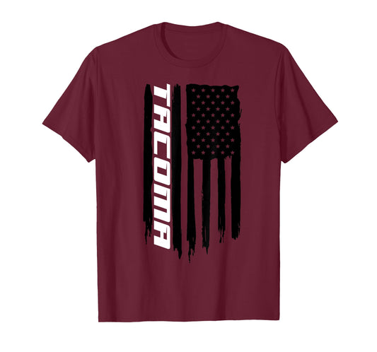 Washington Tacoma American Flag USA T-Shirt