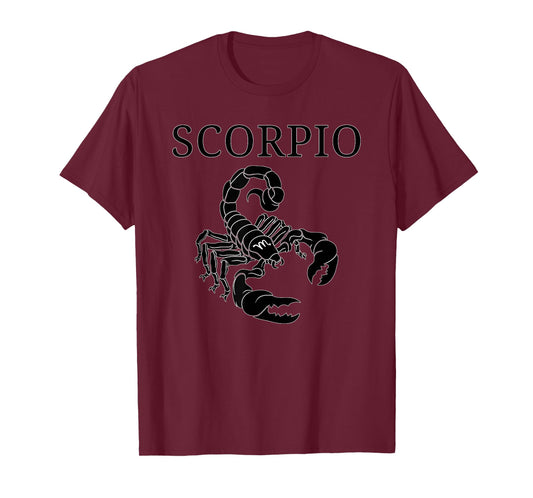 Scorpio Astrology Large Scorpion Zodiac Sign & Scorpio Name T-Shirt
