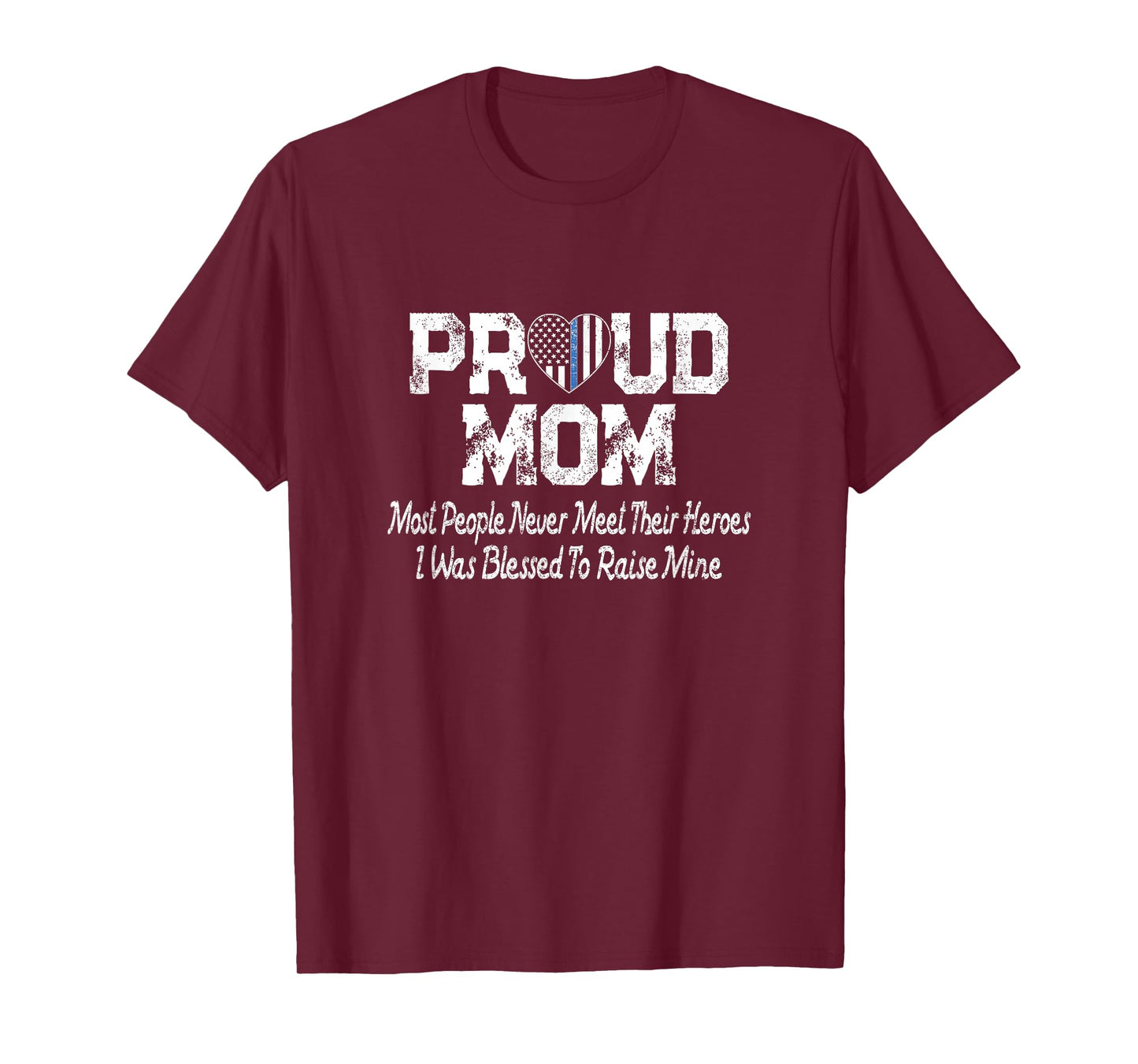 Proud Police Officer Mom Thin Blue Line - Mother Gift T-Shirt