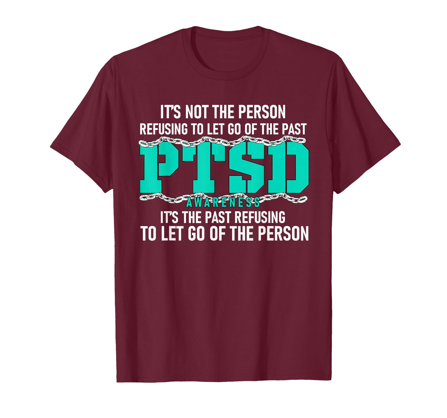 PTSD Awareness PTSD Awareness Teal Ribbon T-Shirt Small