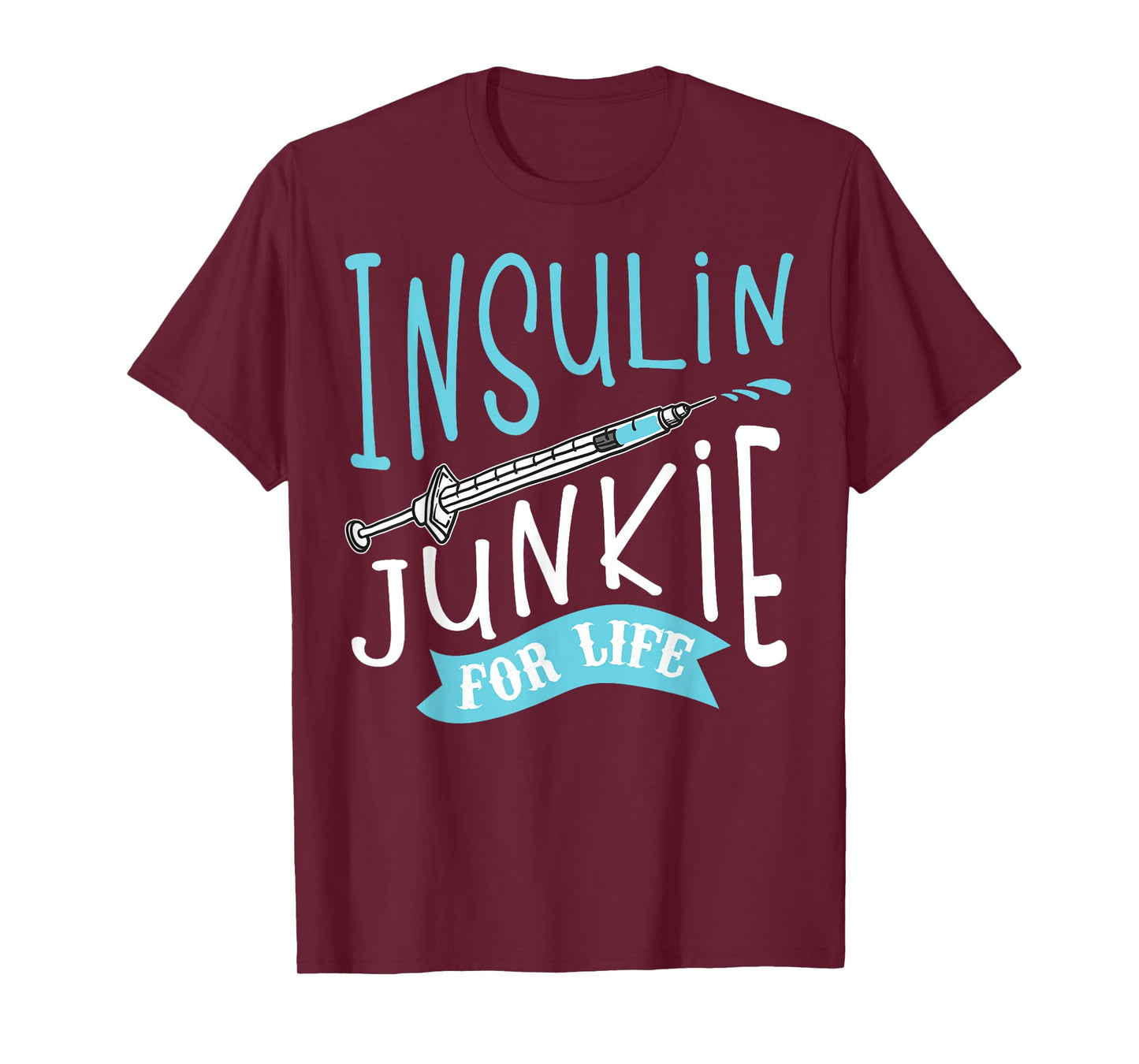 Cool Insulin Junkie Funny Diabetes Awareness Gift Men Women T-Shirt