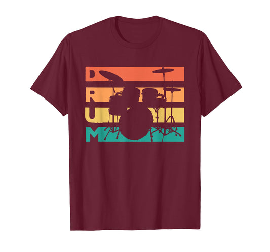 Retro Vintage Drum Set - Percussionist & Drummer T-Shirt