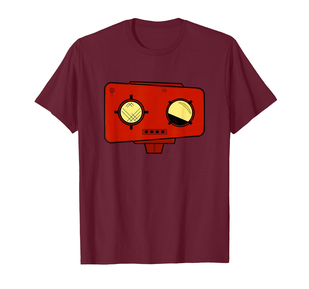 Red Robot Head - Bad Cartoon T-Shirt