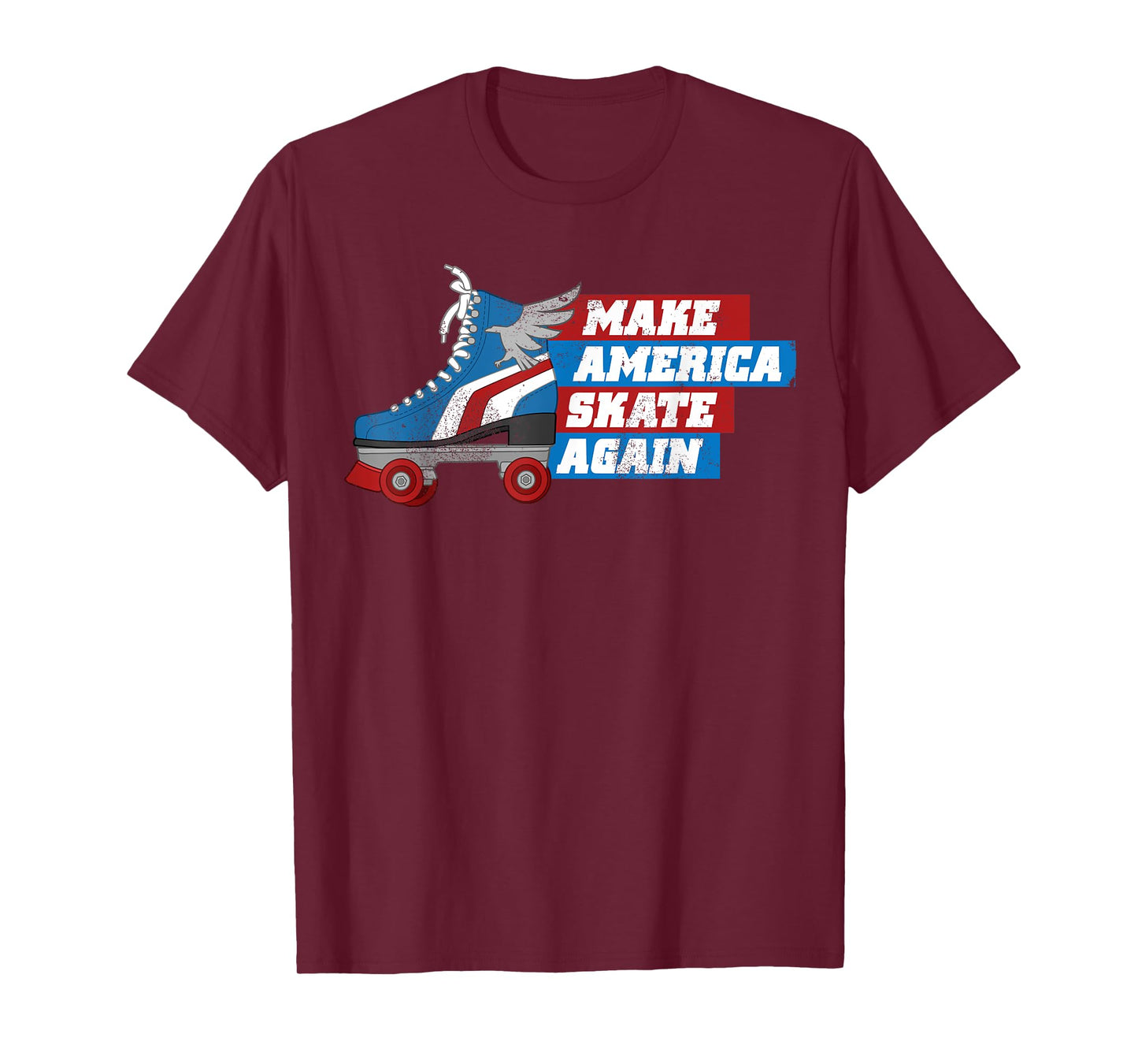 Make America Skate Again Red White & Blue Distressed T-Shirt