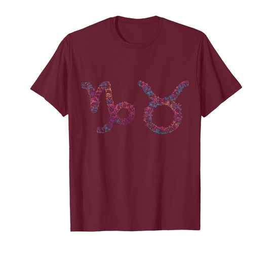 Astrology Horoscope Zodiac Signs Capricorn and Taurus Couple T-Shirt