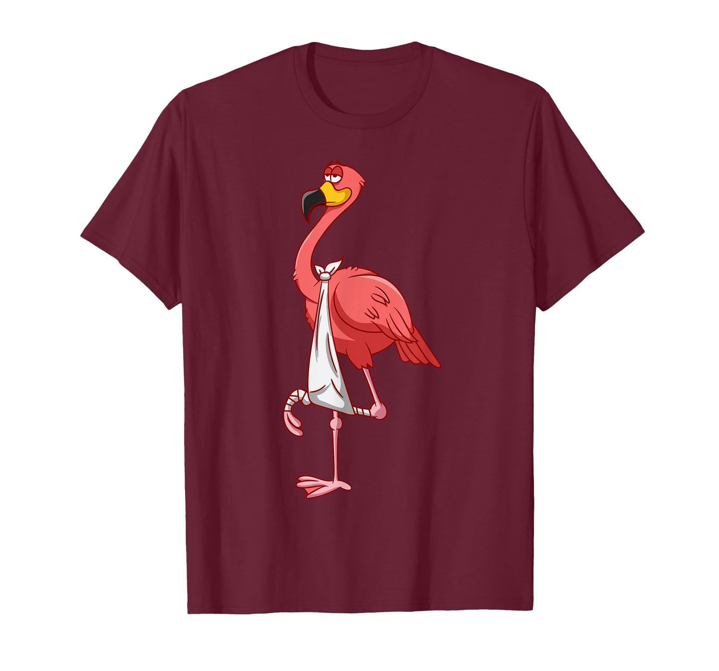 Cool Broken Leg Flamingo | Funny Fractured Shorebird Gift T-Shirt