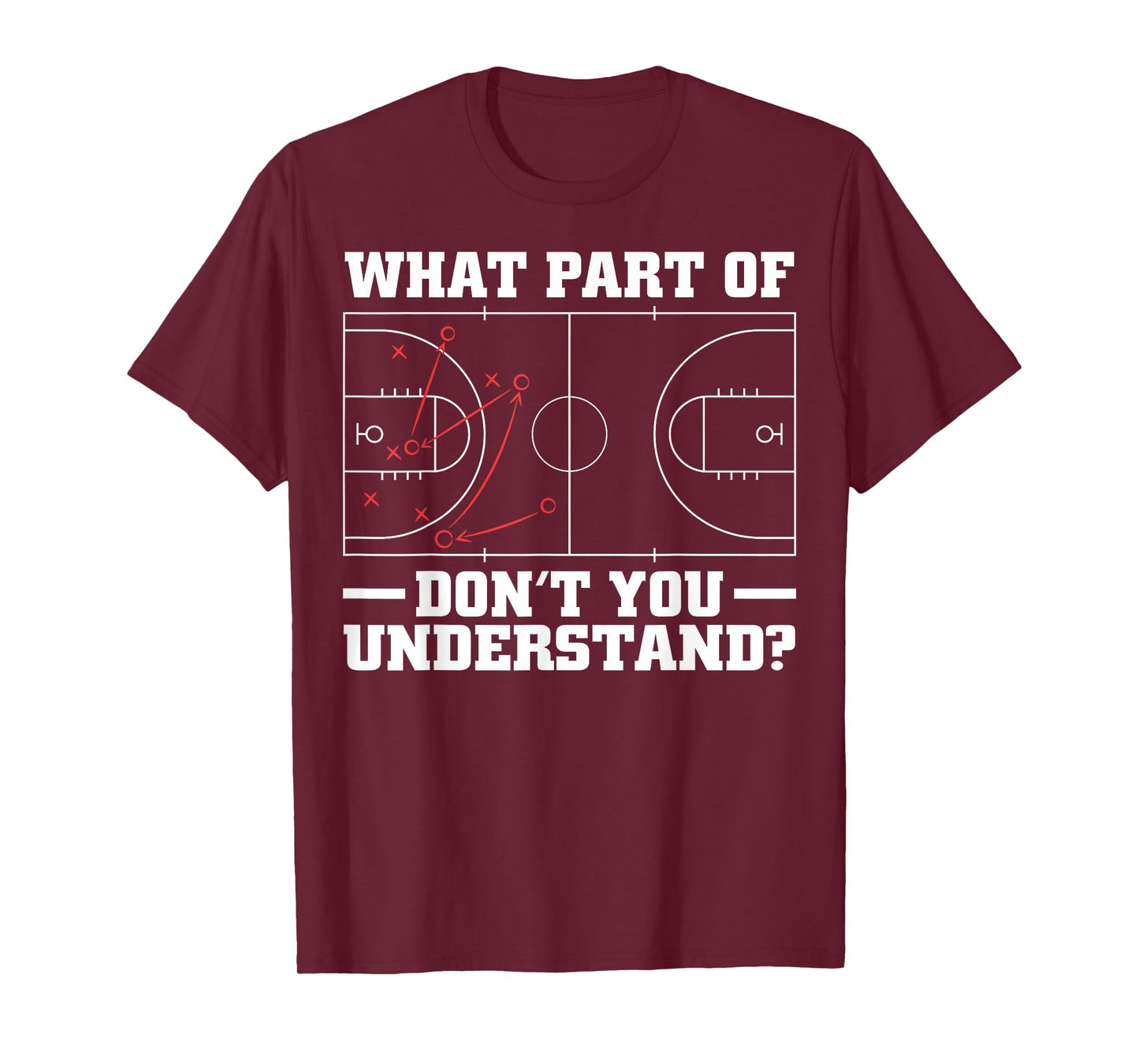 Funny Basketball Coach for Men Women Tactic Diagram Board T-Shirt