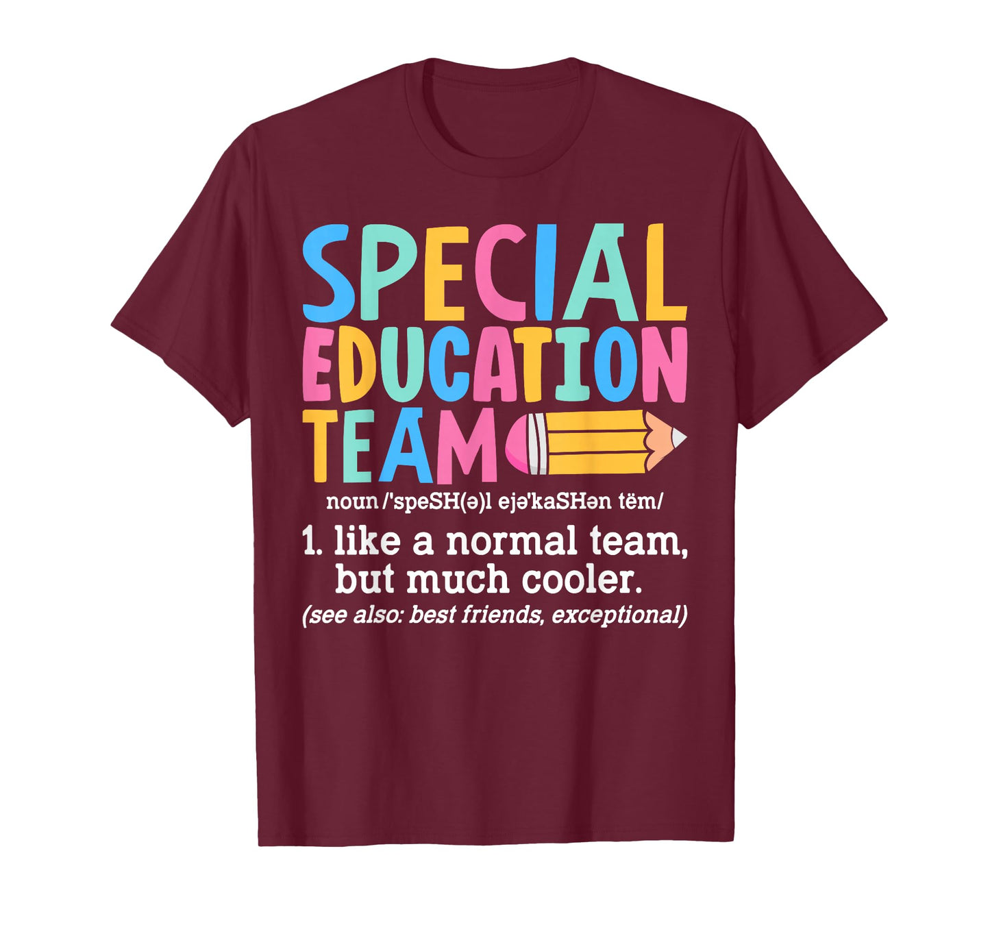 Special Education Team Definition Retro Ed Team Crew Teacher T-Shirt