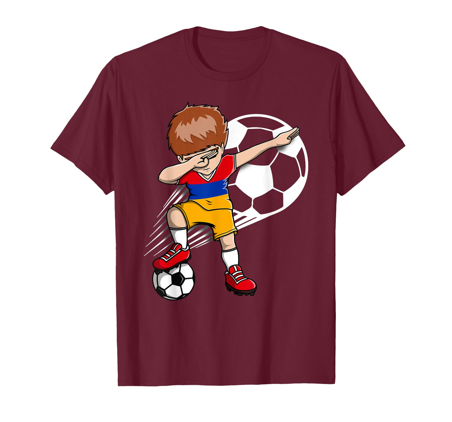 Dabbing Soccer Boy - Armenia Jersey Armenian Football Fans T-Shirt