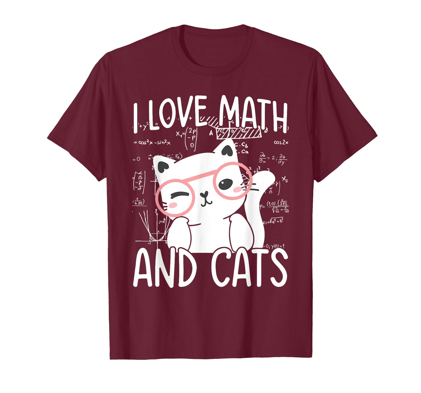 I Love Math And Cats T-Shirt