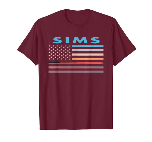 Vintage Sunset American Flag Sims, South Carolina Women Men T-Shirt