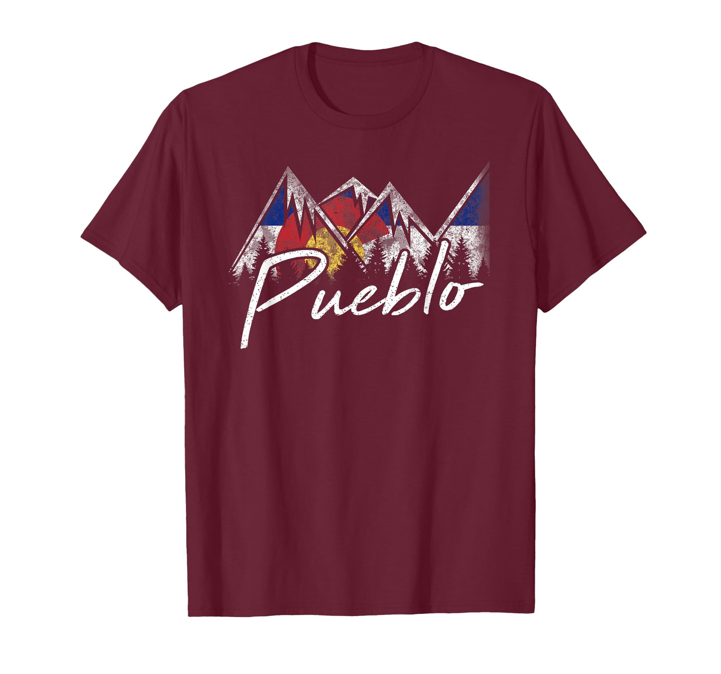 Pueblo Colorado Flag Mountains Shirt Cool Souvenir Gift T-Shirt