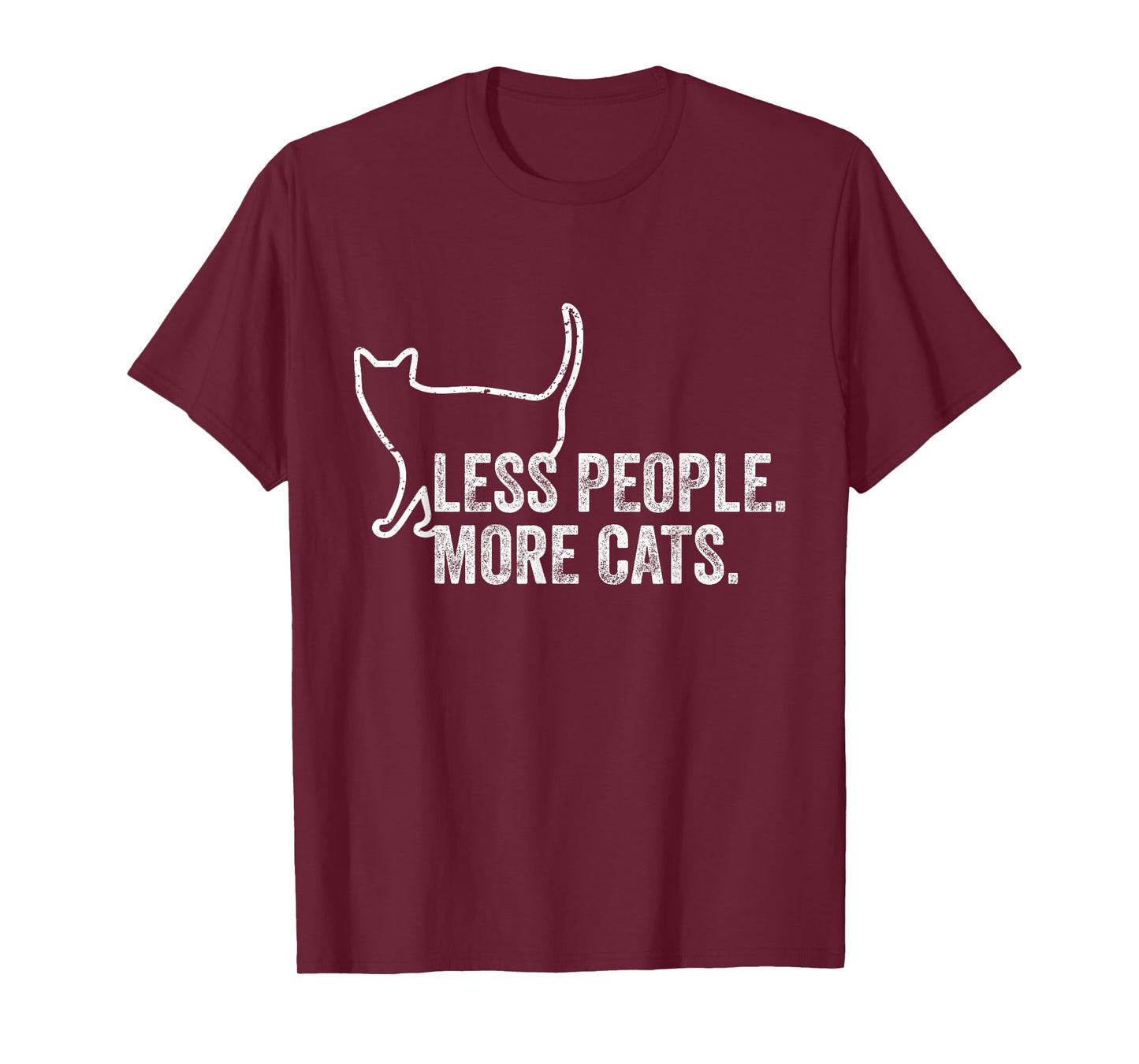 Girls Womens Funny Cat Owner Less People More Cats T-Shirt