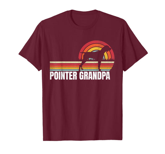 German Shorthaired Pointer Grandpa American Flag GSP Dog T-Shirt