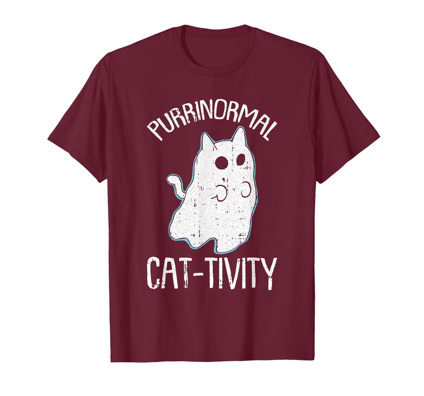Purranormal Cat-ivity Lazy Halloween Costume Funny Kitty Pun T-Shirt