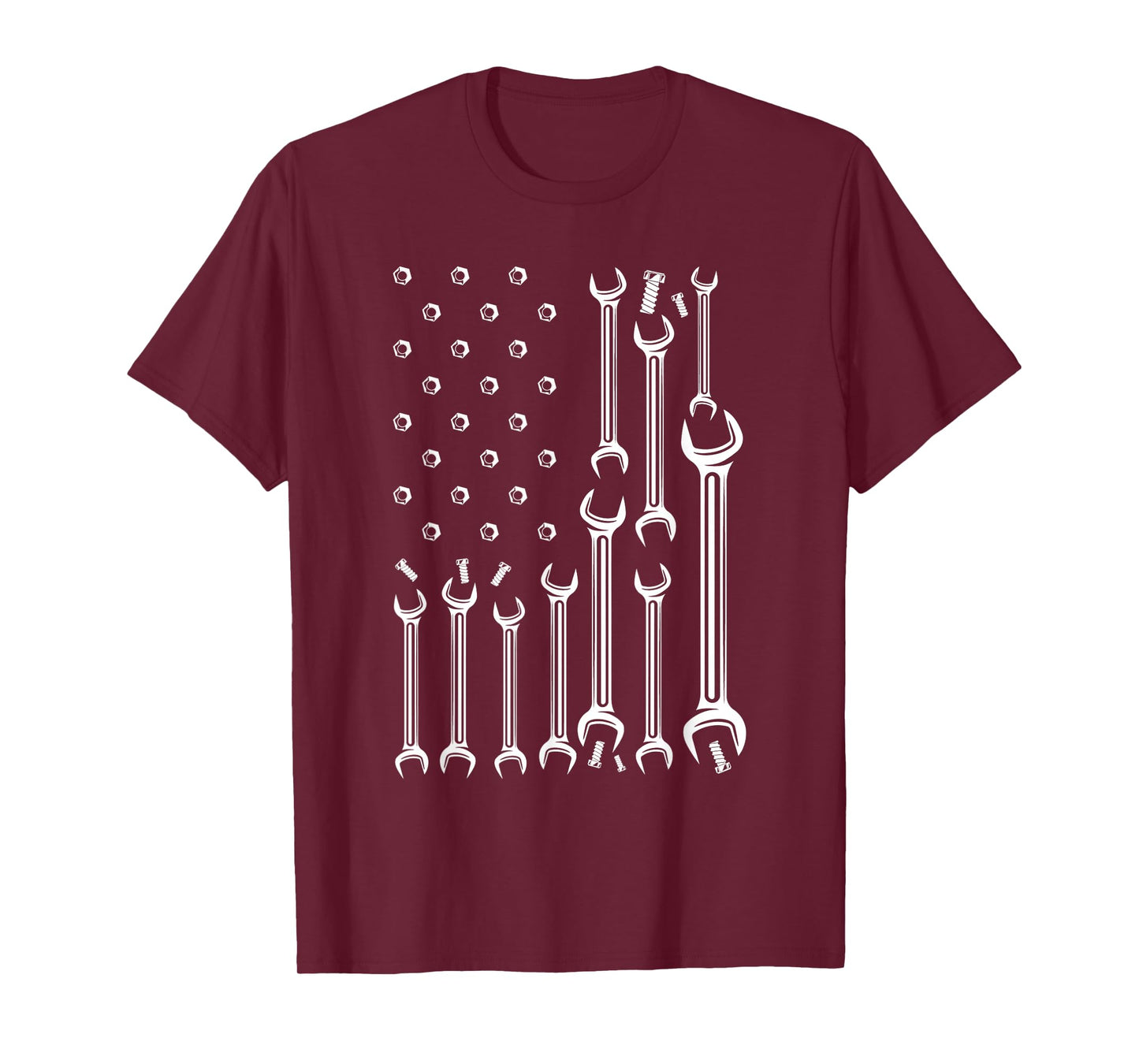 American Flag USA Mechanic Wrenches Tools Gift T-Shirt