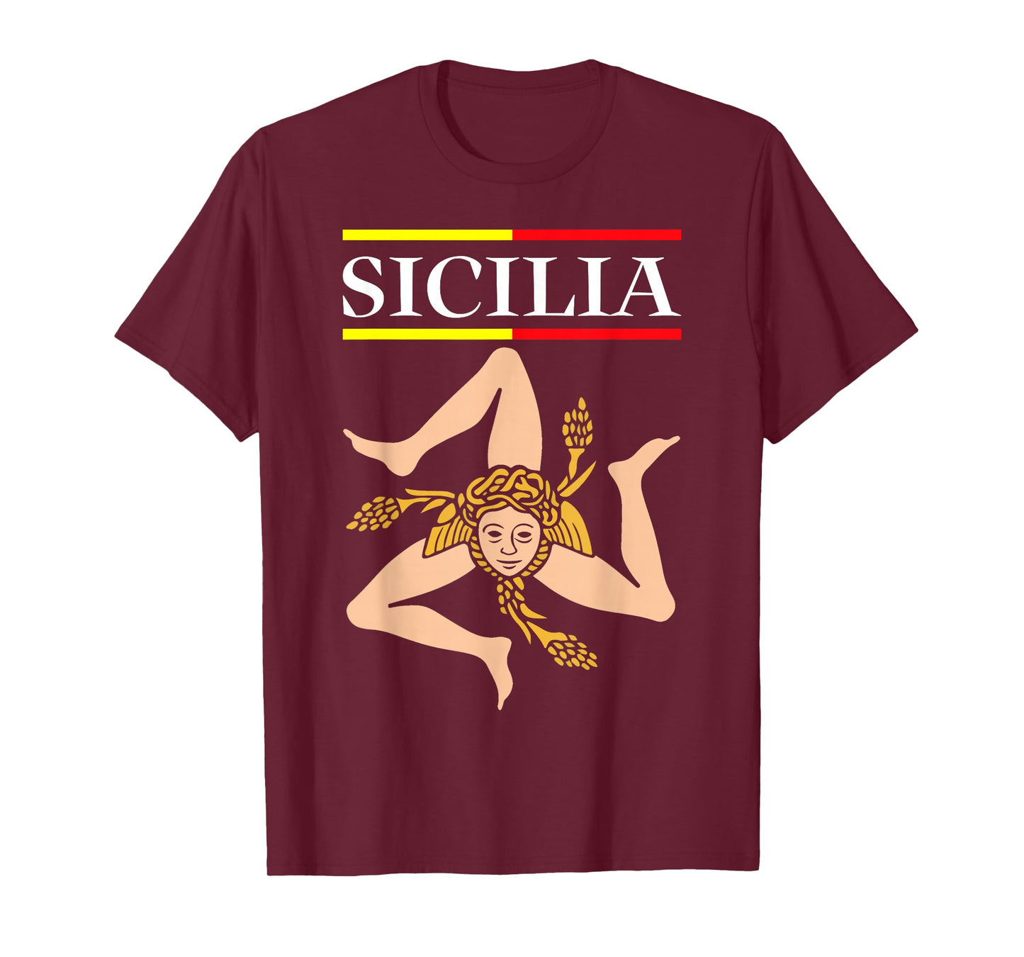 Sicilia Flag Sicily Palermo Italy T-Shirt