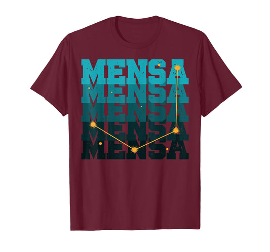 Mensa Constellation Galaxies Astrology Horoscope T-Shirt