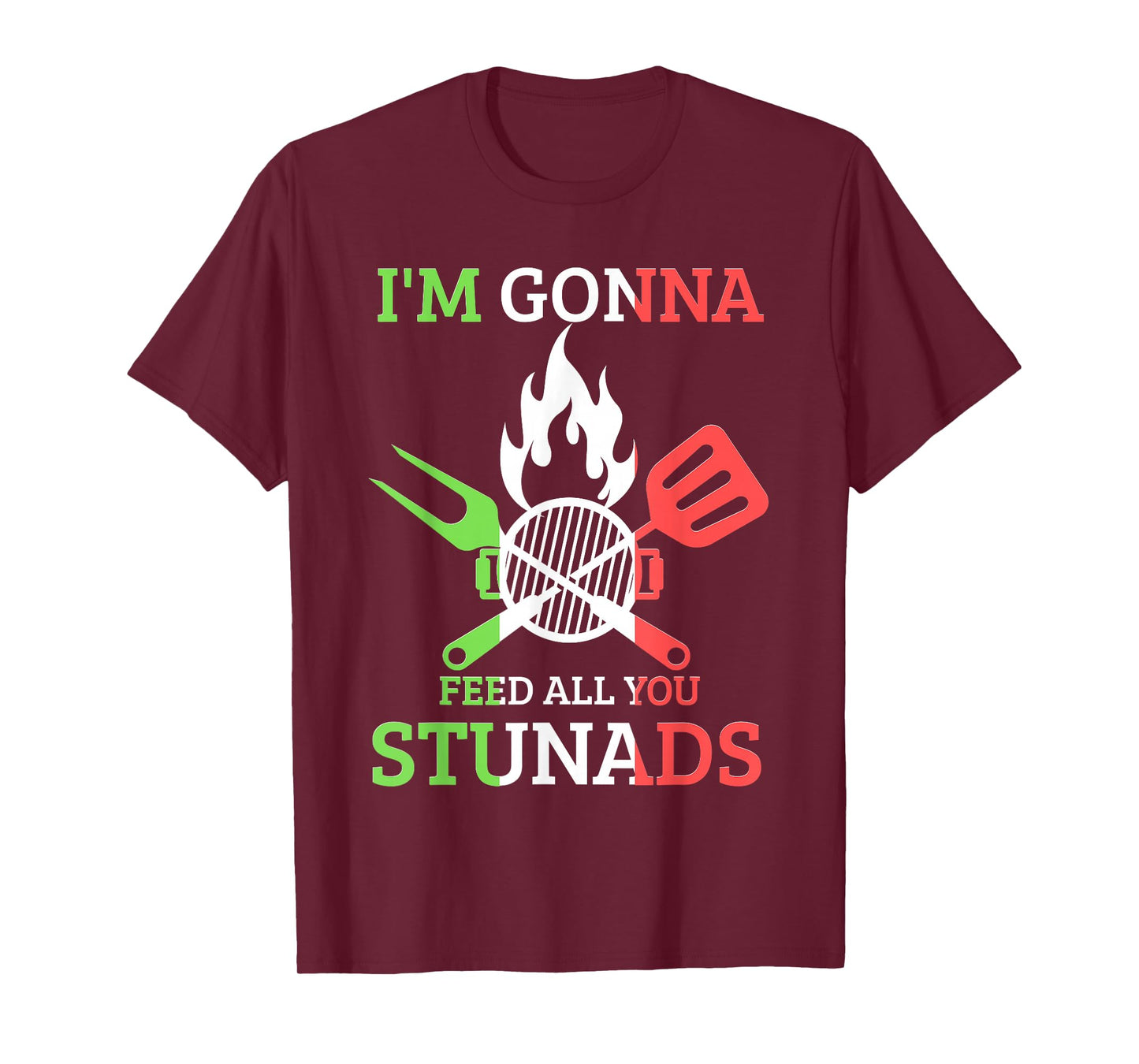 I'm Gonna Feed All You Stunads funny Italian Flag idea T-Shirt