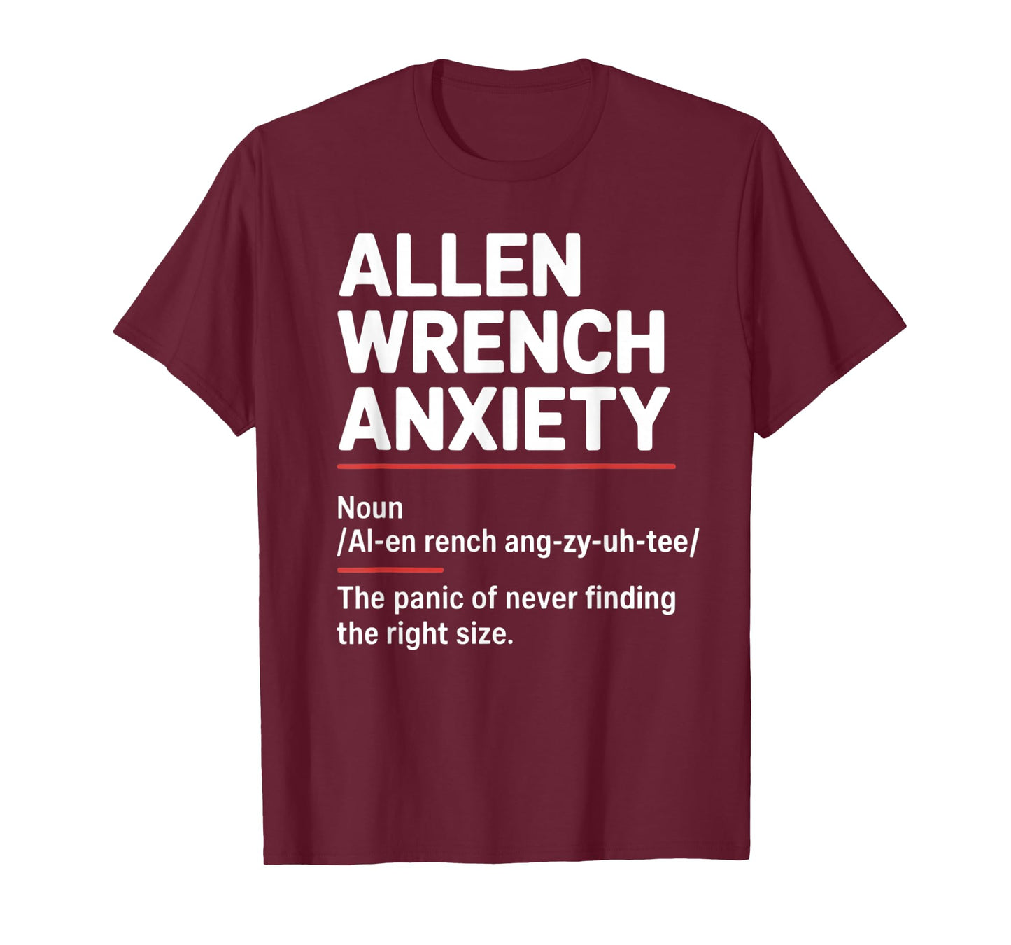 Cool Fixing Definition Toolbox Mechanic Allen Wrench Anxiety T-Shirt