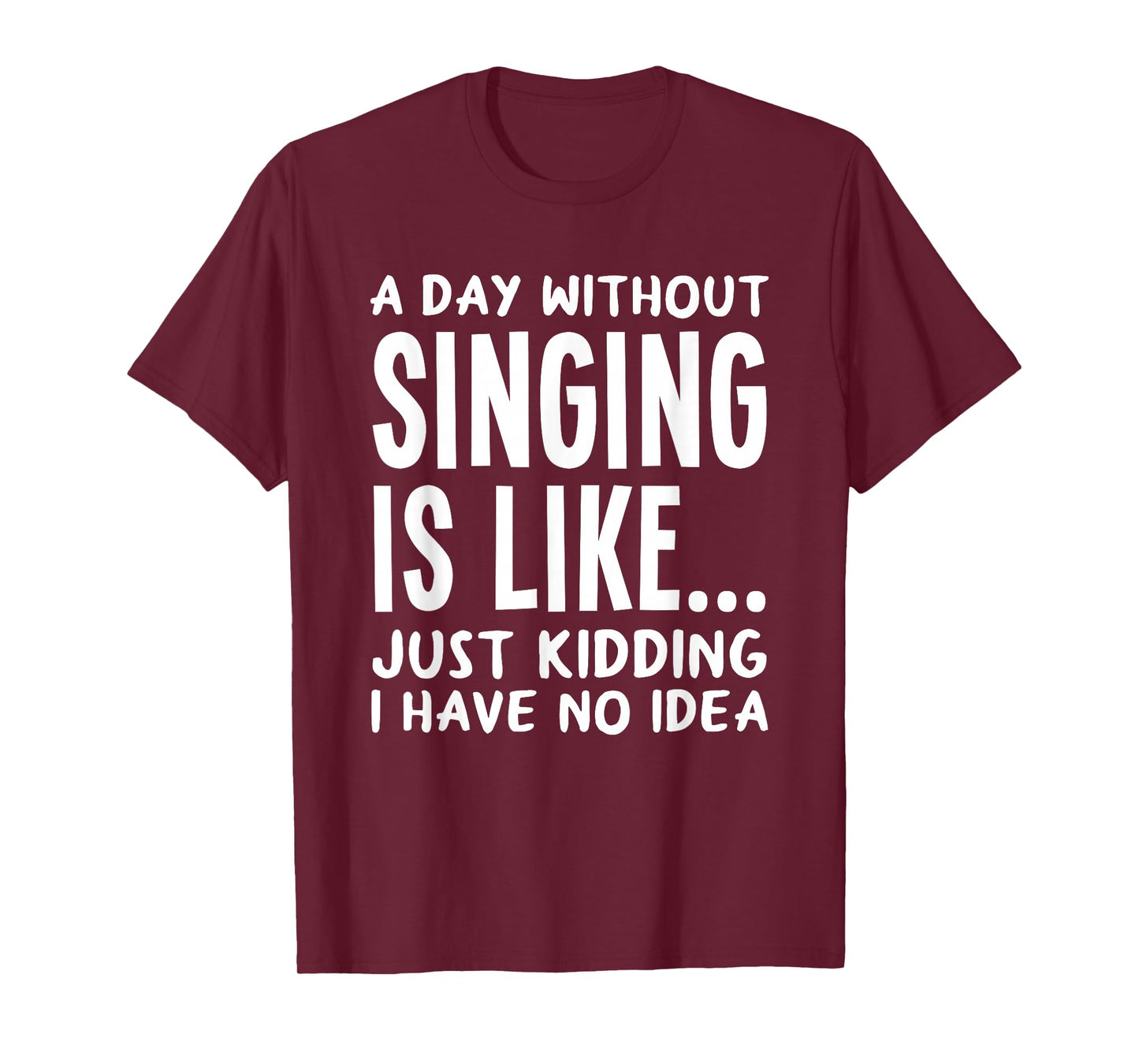 A Day Without Singing is Like..Funny Music Lover Singer T-Shirt