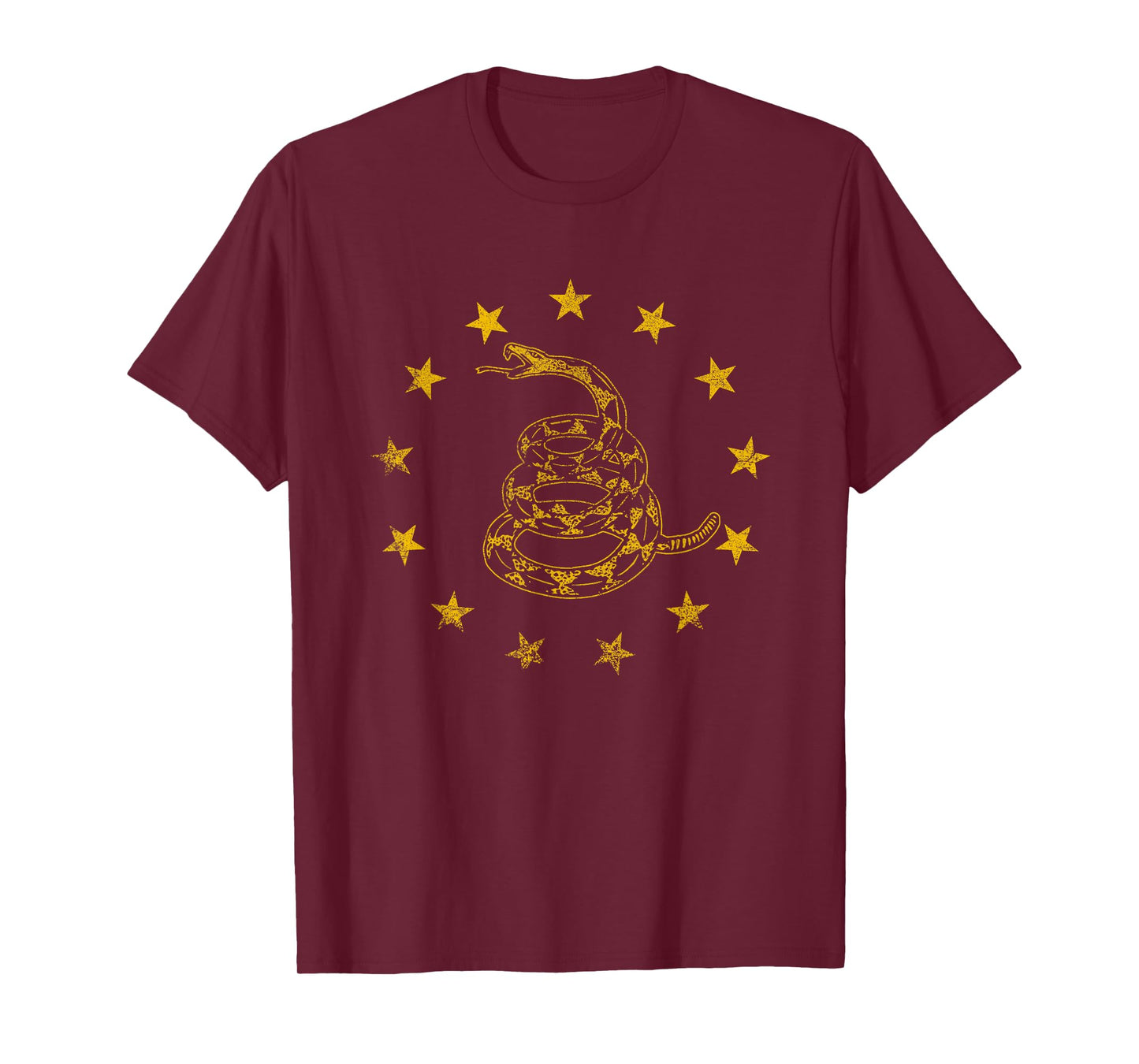 Vintage Gadsden Flag Snake - Betsy Ross Flag - 13 Stars T-Shirt