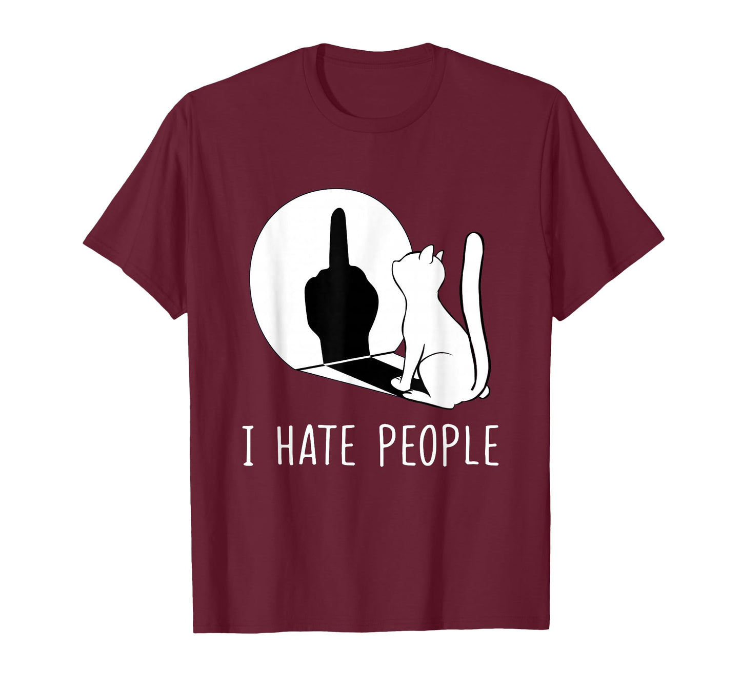 Grumpy Kitten Cats I Don't Like People Cat I Hate People Cat T-Shirt