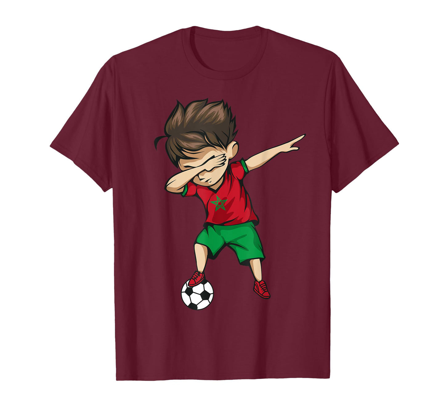 Dabbing Soccer Boy Morocco Jersey Shirt - Moroccan Football