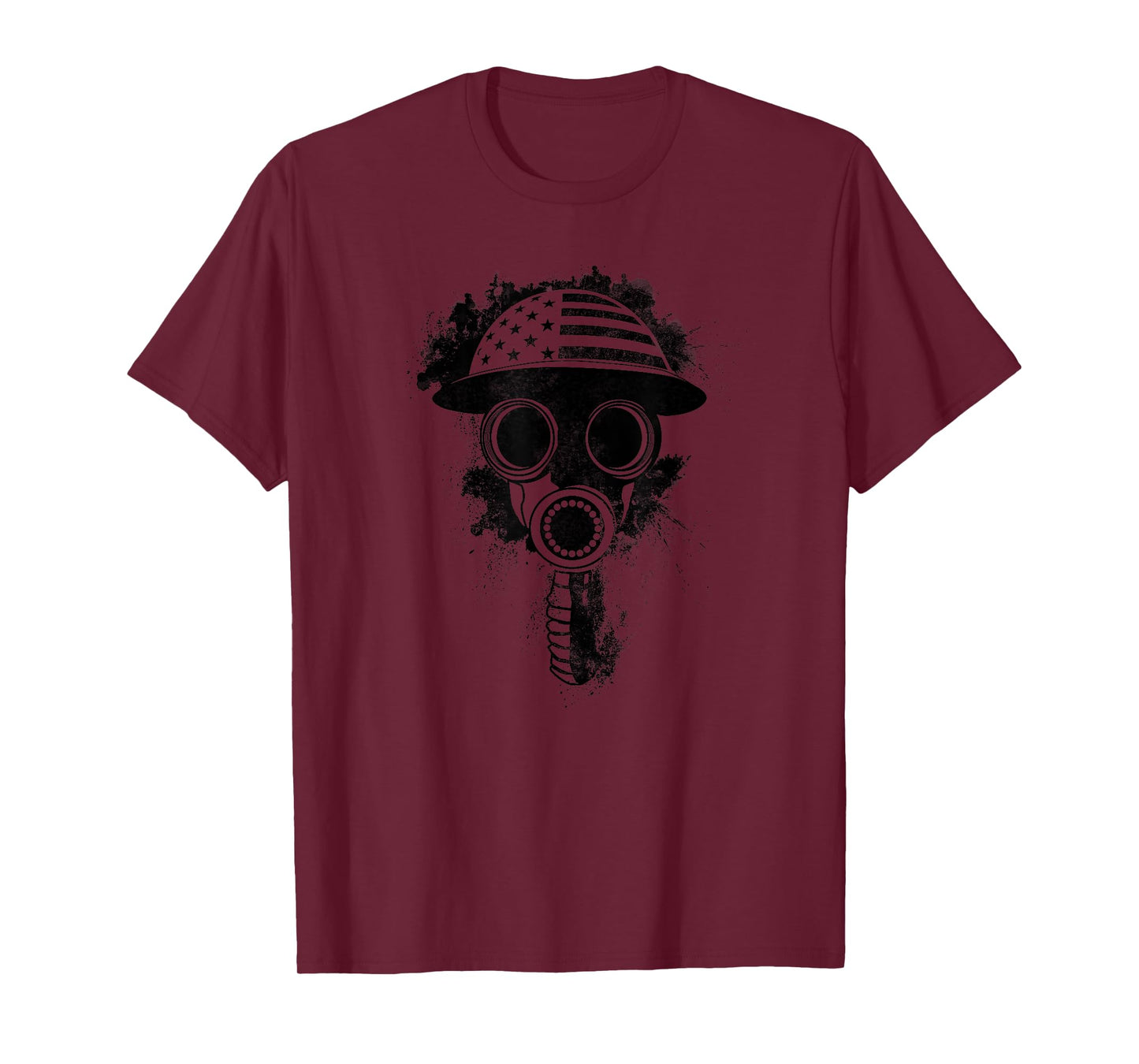 American Flag Vintage WWI Army Gas Mask Military T-Shirt T-Shirt