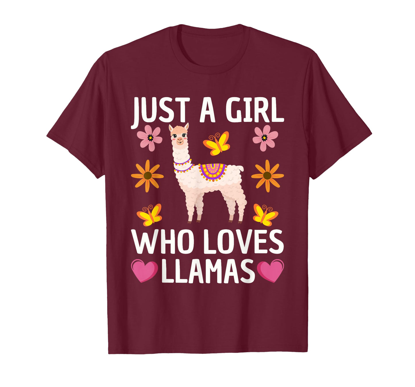 Cute Llama For Women Girls Farming Llama Lovers Alpaca Farm T-Shirt