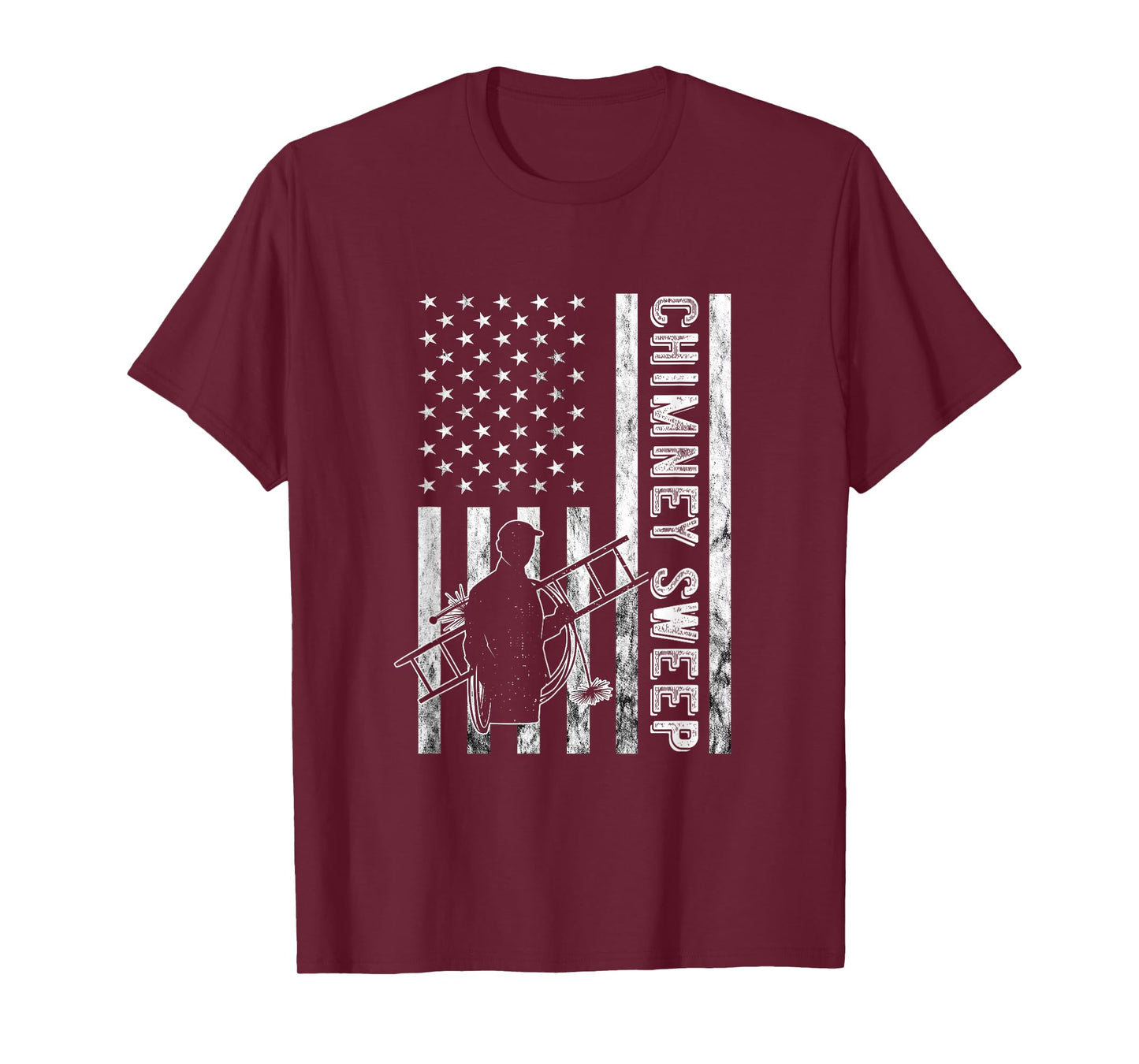 Chimney Sweep Vintage American USA Flag Chimney Sweeper Women Men T-Shirt