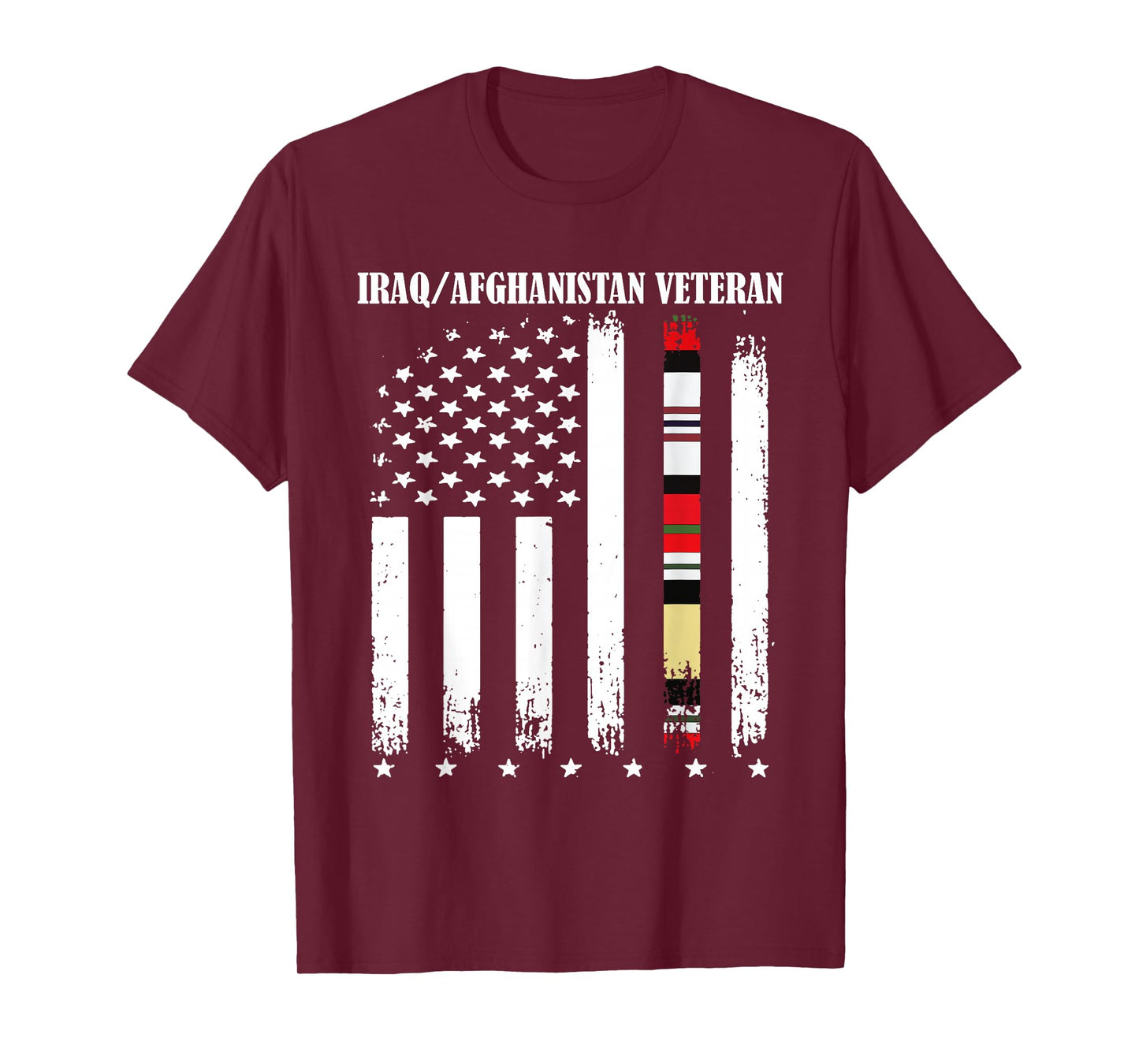 Proud Iraq Afghanistan Veteran Flag T-Shirt T-Shirt