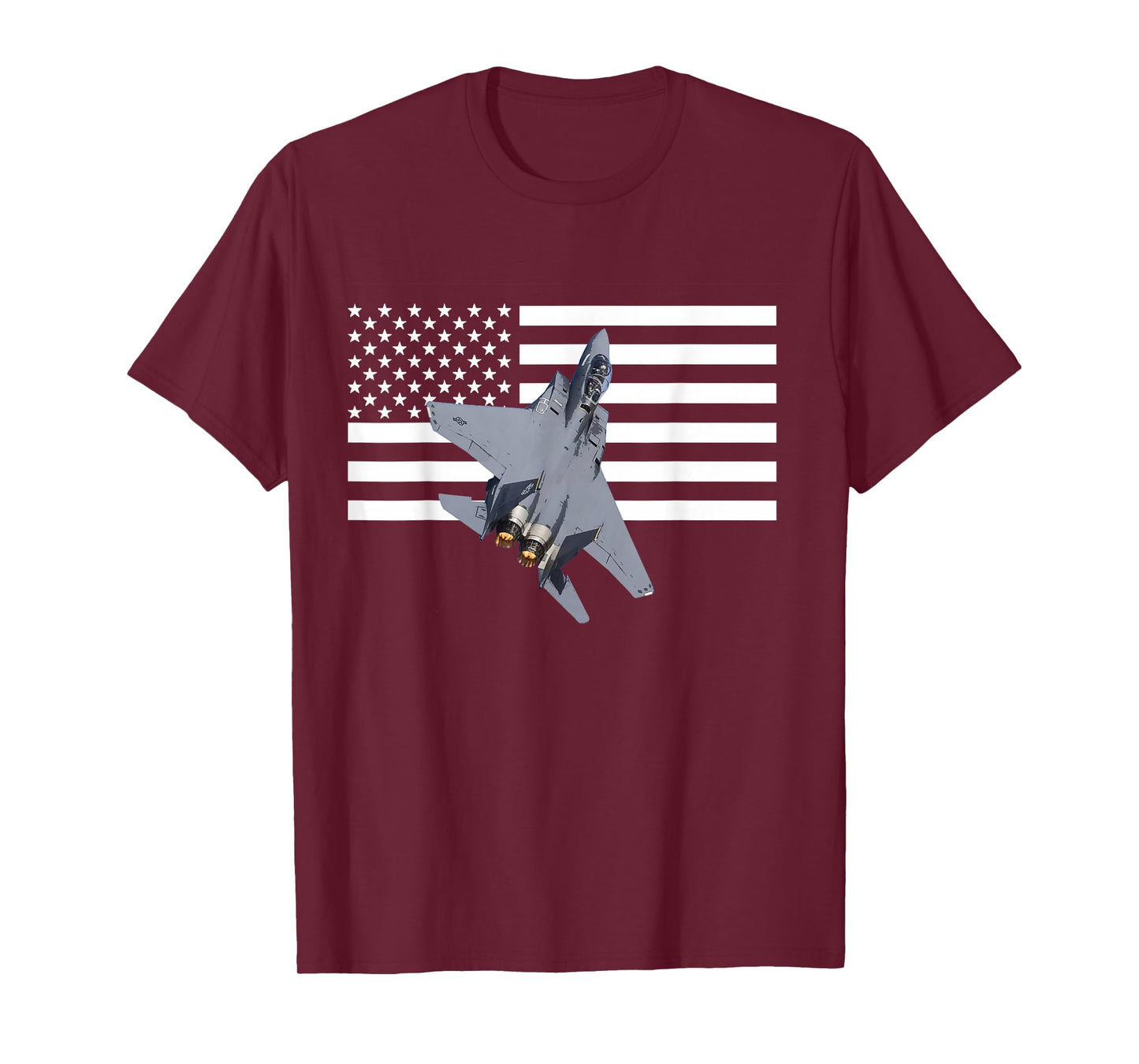 F-15 Eagle US American Flag T-Shirt