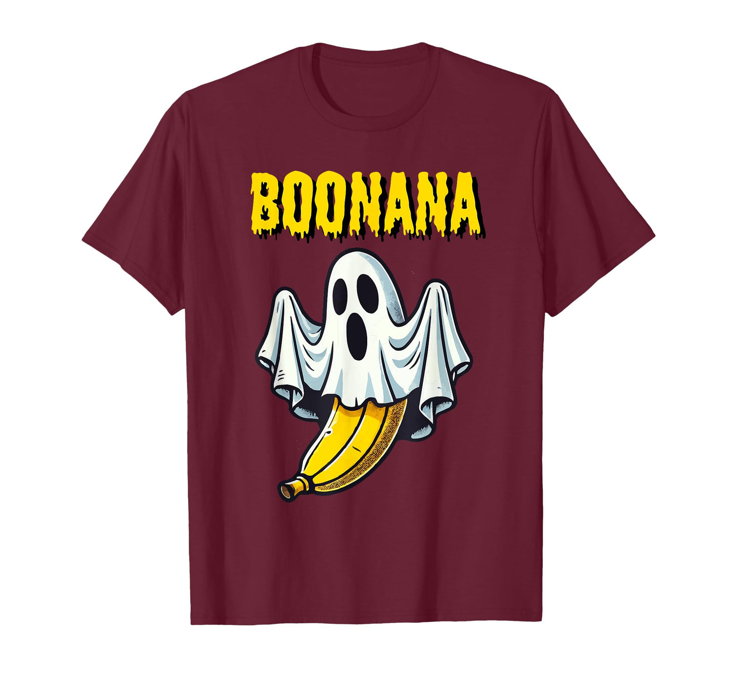 Funny Ghost Boo Banana Boonana Halloween Spooky Costume Tee T-Shirt