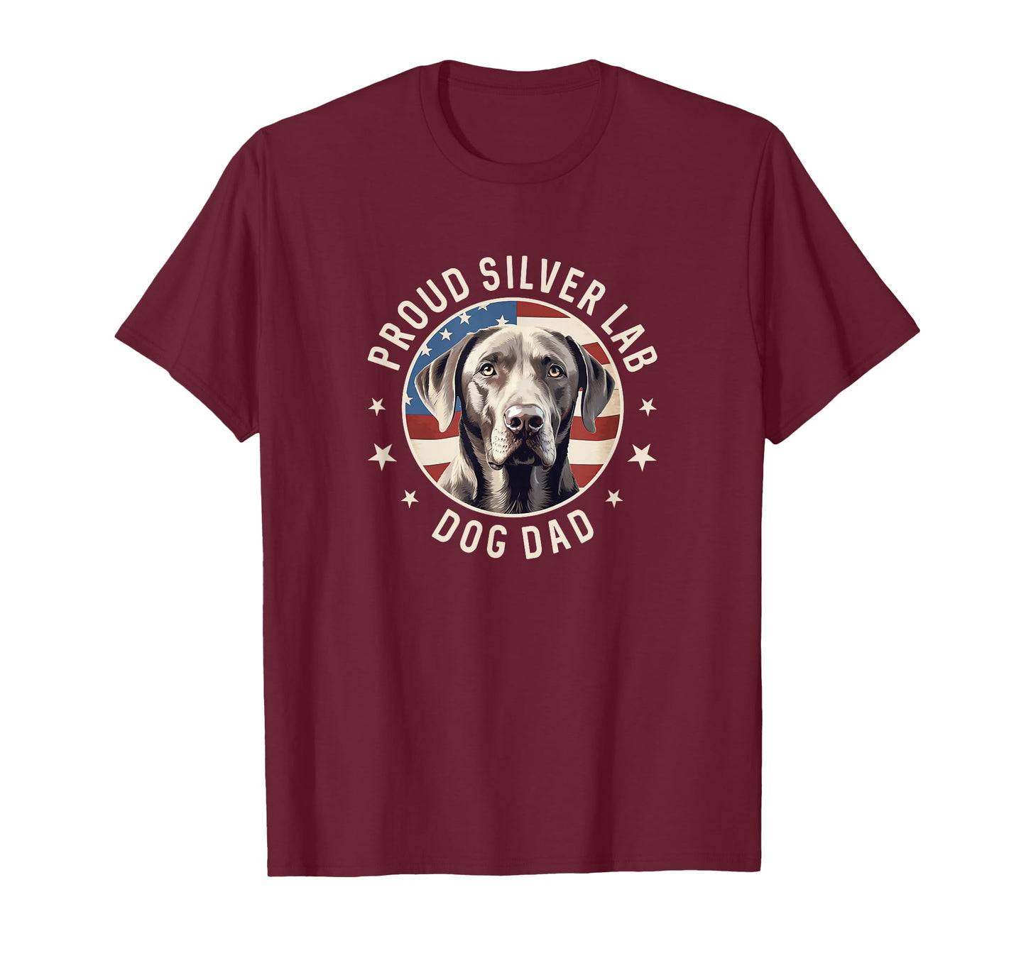 Proud Silver Labrador Retriever Dog Dad T-Shirt